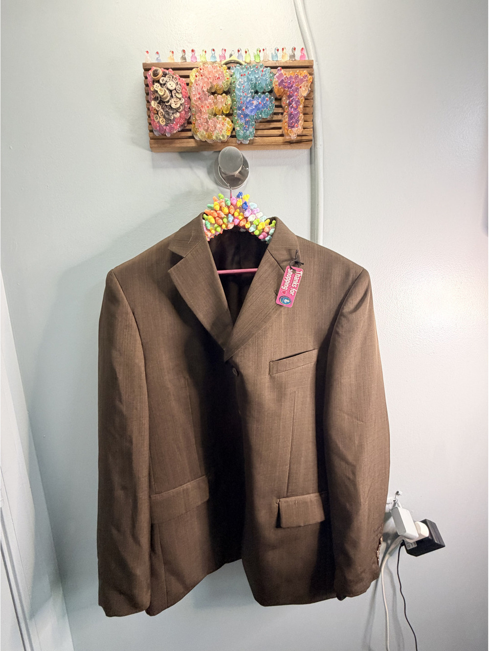 Zanella Men's Brown Single-Breasted Blazer Suit Jacket Size